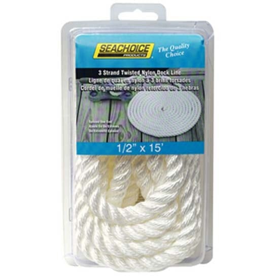 SEACHOICE 3 Strand Dockline Nylon Braided Rope