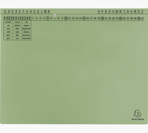 Exacompta 371125B - Conventional file folder - Carton - Green - 320 g/m² - 265 mm - 316 mm