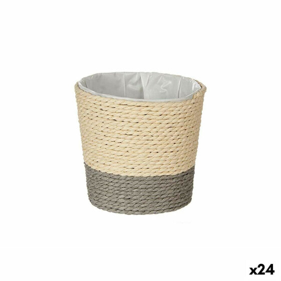 Planter Grey Natural Rope Plastic 11 x 10,5 x 11 cm (24 Units)