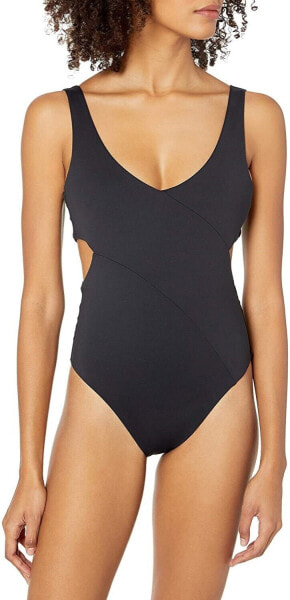 Volcom 249989 Women's Simply Seamless One Piece Swimsuit Black Size Medium