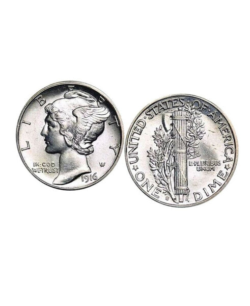 Запонки American Coin Treasures Меркурий серебряный Дайм