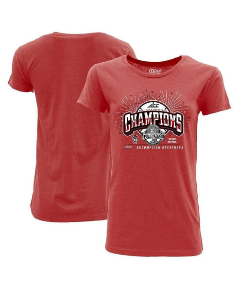 Women's Red NC State Wolfpack 2024 ACC Men's Basketball Conference Tournament Champions Locker Room T-Shirt