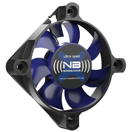 Blacknoise BlackSilentFan XS-2 - Fan - 5 cm - 4000 RPM - 21.1 dB - 8.9 cfm - Black - Blue