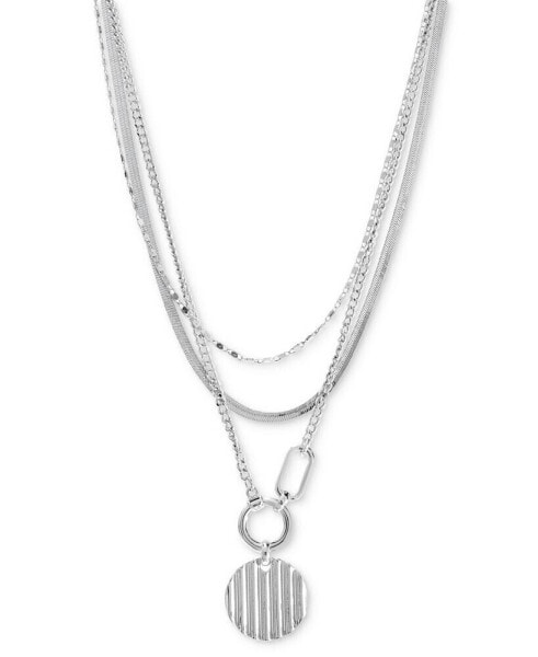 On 34th three Row Pendant Necklace, 18-1/2" + 2" extender, Created for Macy's