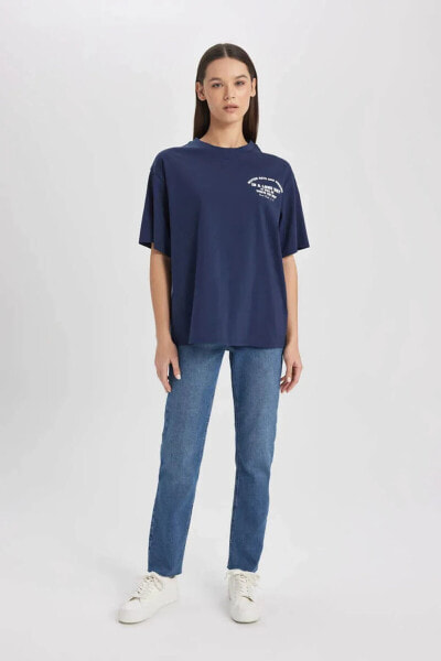 Kadın T-shirt Lacivert B6809ax/nv241