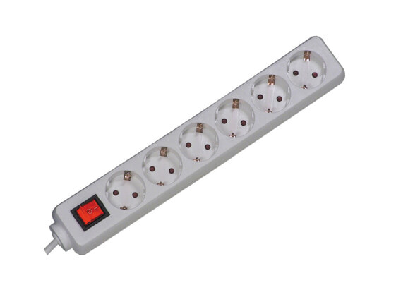 ROTRONIC-SECOMP Bachmann 381.244S - 6 AC outlet(s) - White - plastic - 3600 W - 460 g - 41 x 370 x 56 mm