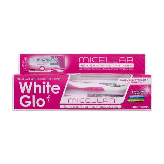 White Glo Micellar 150 g zahnpasta unisex Zahnpasta 150 g + Zahnbürste 1 St. + Interdentalbürste 8 St.