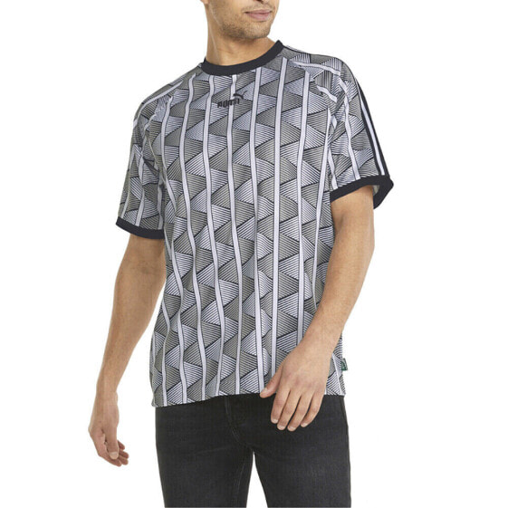 Puma The Neverworn Pattern Graphic Crew Neck Short Sleeve T-Shirt Mens Grey Casu