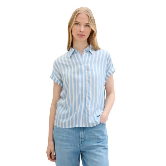 TOM TAILOR Striped Short Sleeve Blouse