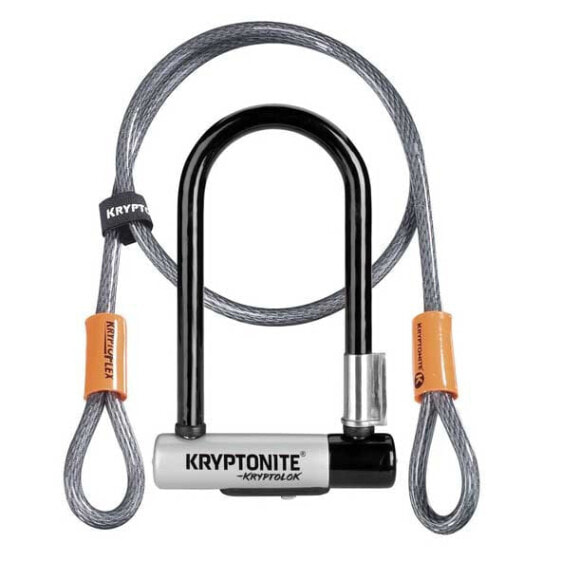 KRYPTONITE KryptoLok Series 2 Mini 7 U-Lock With Flex Padlock Cable