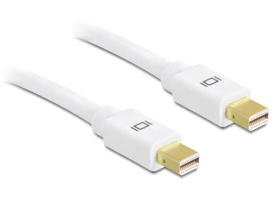Delock 0.5m - mini Displayport - mini Displayport - 0.5 m - Mini DisplayPort - Mini DisplayPort - White - Gold - Male/Male