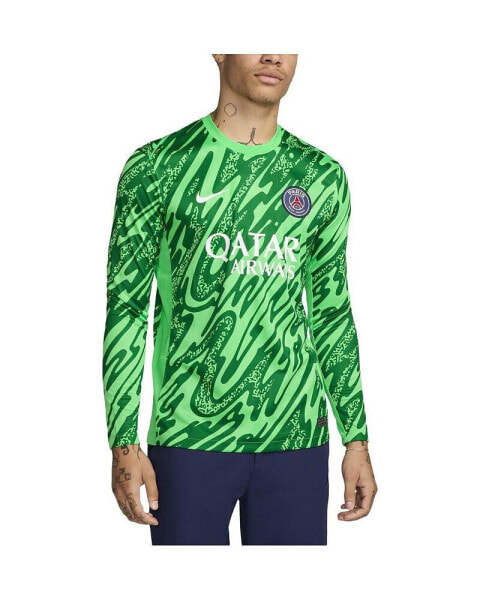 Men's Green Paris Saint-Germain 2024/25 Goalkeeper Replica Stadium Long Sleeve Jersey