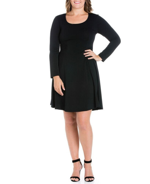 Women's Plus Size Fit and Flare Skater Dress