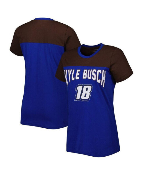 Women's Royal/Black Kyle Busch Box Score T-Shirt