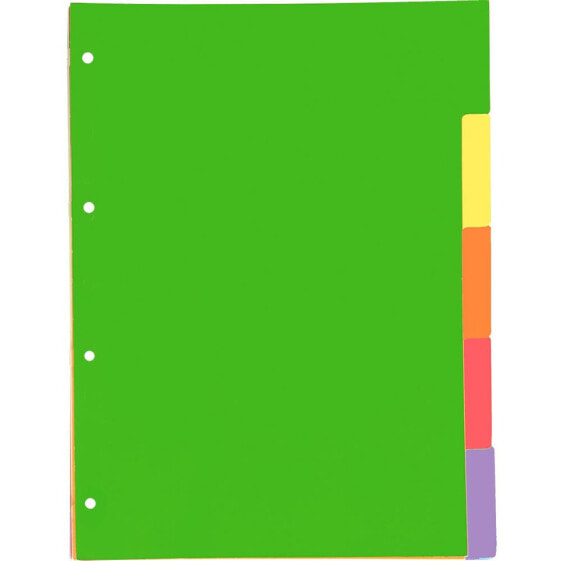 Файлы из картона Oxford Hamelin A4 для организации документов 5 позиций 5 ярких цветов