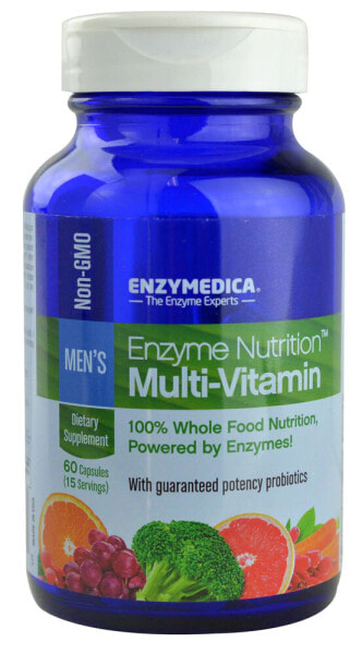Enzymedica Enzyme Nutrition Men's Multi-vitamin Мультивитамины с пробиотиками для мужчин 60 капсул