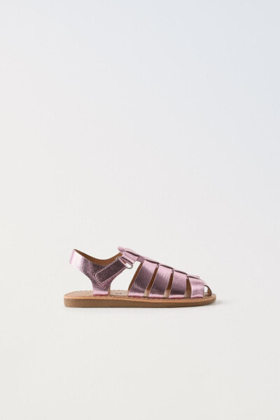 Metallic sandals