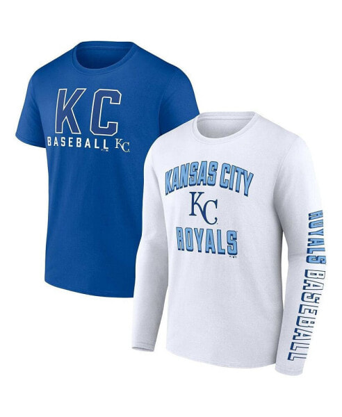 Men's Royal, White Kansas City Royals Two-Pack Combo T-shirt Set