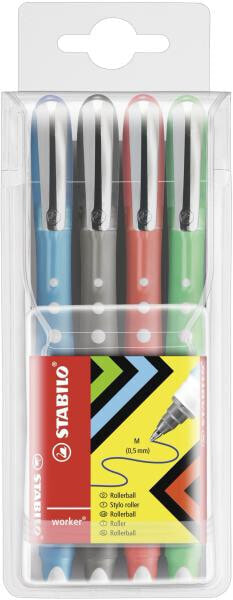 STABILO worker colorful, Black, Blue, Green, Red, 4 pc(s)