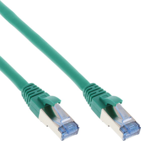 InLine Patch Cable S/FTP PiMF Cat.6A halogen free 500MHz green 0.25m