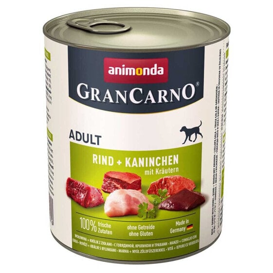 ANIMONDA GranCarno Adult Beef with rabbit and herbs 800g wet food for dog