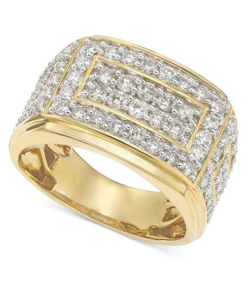 Men's Diamond Cluster Ring (2 ct. t.w.) in 10k Gold