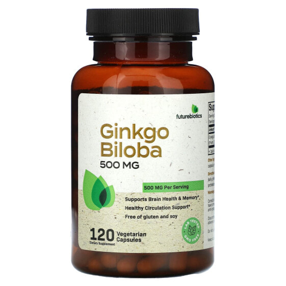 Травы и натуральные средства Futurebiotics Гинкго Билоба 500 мг, 120 капсул (250 мг на капсулу)