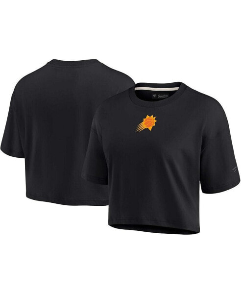 Women's Black Phoenix Suns Super Soft Boxy Cropped T-shirt