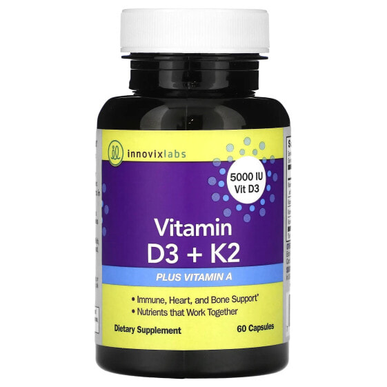 Vitamin D3 + K2, 60 Softgels