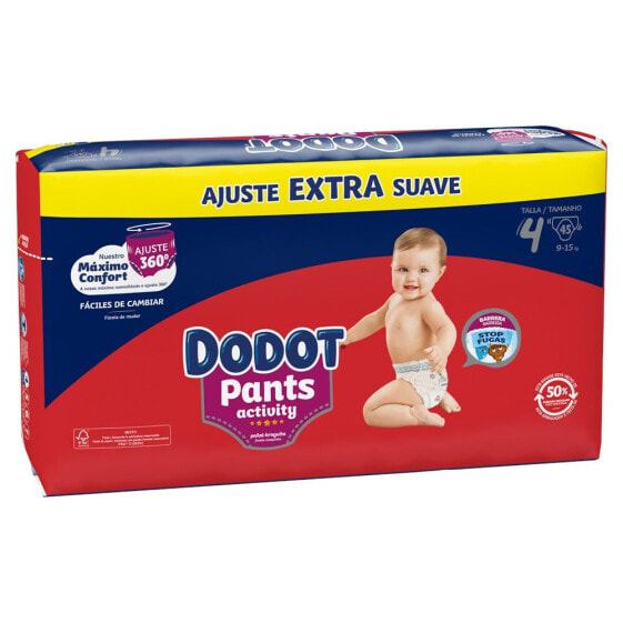 DODOT Activity Extra Size 4 45 Units Diaper Pants