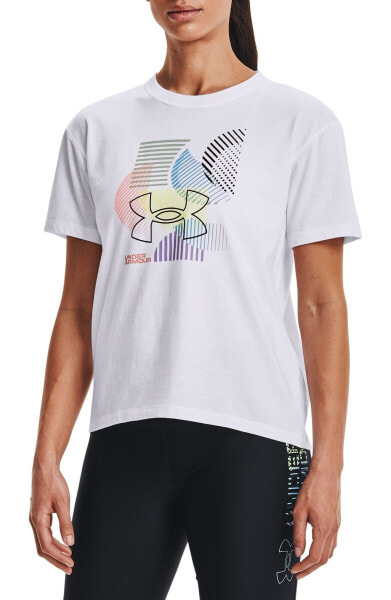 Under Armour 276552 Geometric Graphic Tee, Size X-Large in White /Black women