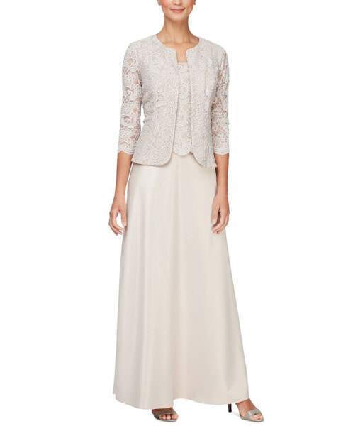 Lace Jacket & Lace-Top Gown