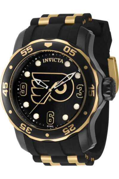 Invicta NHL Philadelphia Flyers Quartz Black Dial Men's Watch 42308