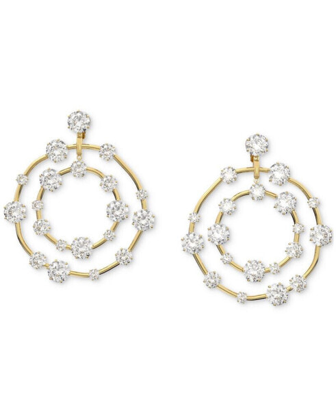 Gold-Tone Crystal Orbital Clip-On Statement Earrings