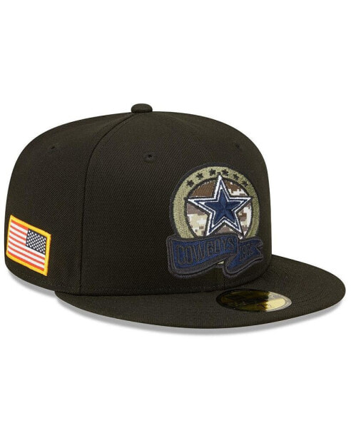 Men's Black Dallas Cowboys 2022 Salute To Service 59FIFTY Fitted Hat