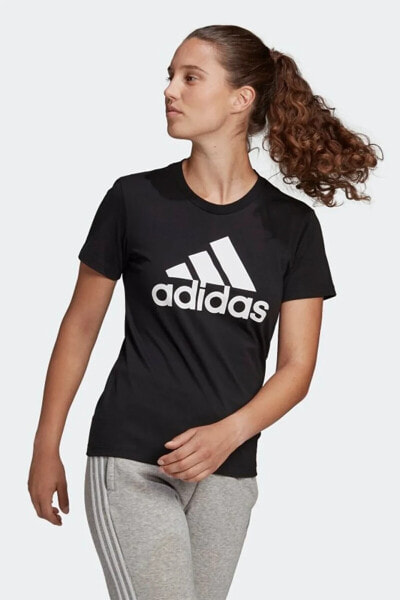 Футболка женская Adidas W Bl T GL0722 черно-белая