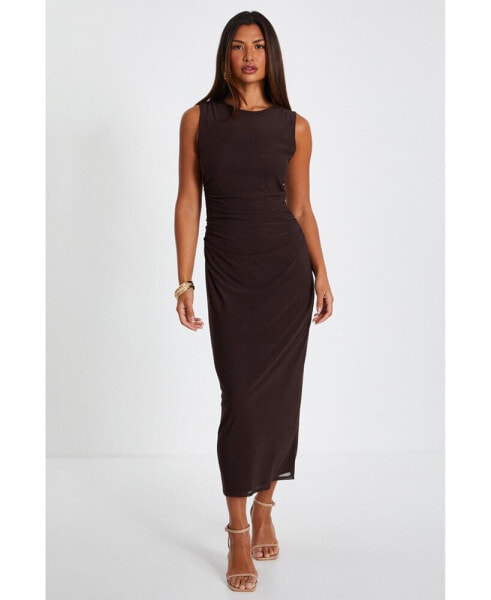 Women's Mesh Bodycon Maxi Dress