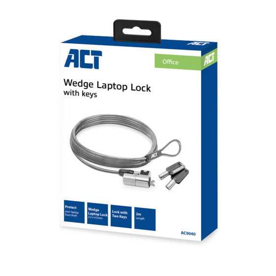 ACT AC9040 - 2 m - Round key - Zinc steel - Metallic