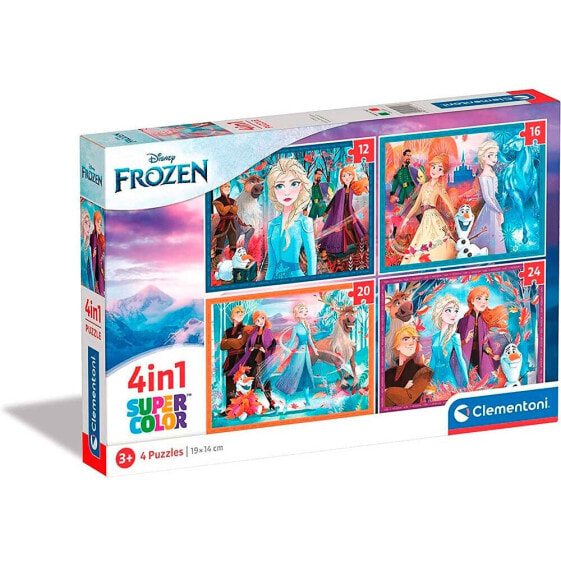 FROZEN 4 Puzzles In 1 12-16-20-24 Pieces