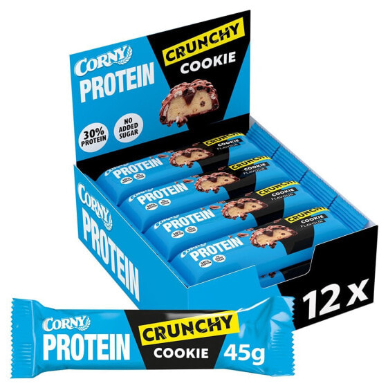 CORNY 45g crunchy cookie bar with 30% protein 12 units
