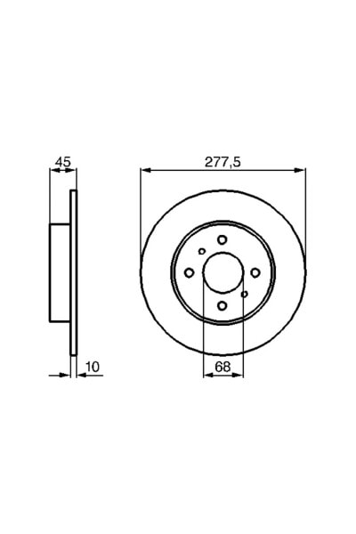 Fren Diski, Arka, [278 / 10-9 Mm]--0986479105--nıssan