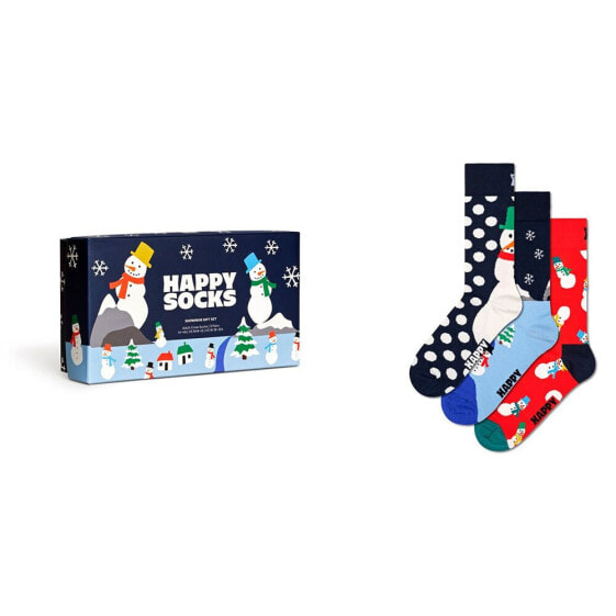 HAPPY SOCKS Snowmans Gift Set Half long socks 3 pairs