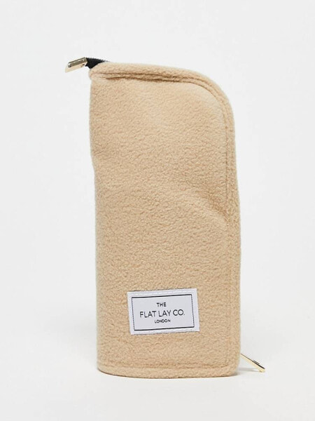 Рюкзак Flat Lay Company Эксклюзивное мягкое чехлы из медвежьего меха в бежевом цвете с подкладкой в виде леопардового принта