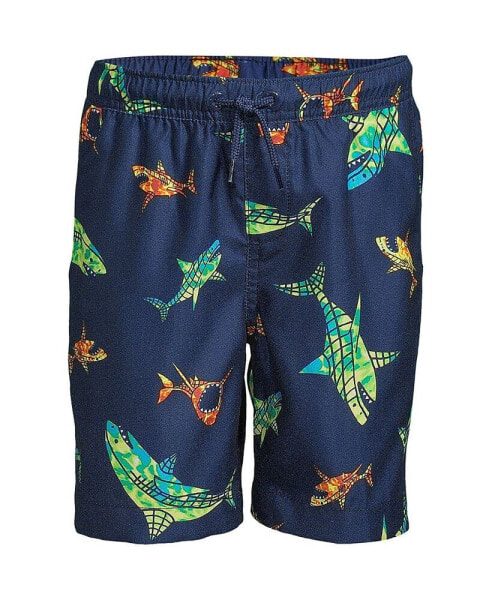 Boys Printed Swim Trunks