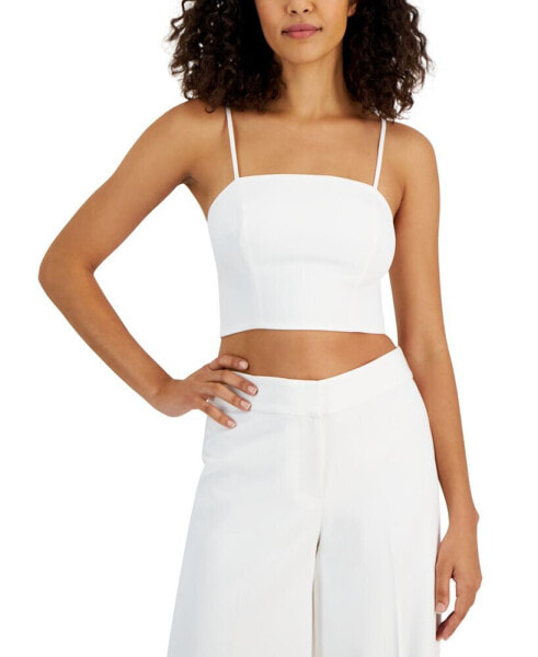 Women's Square Neck Sleeveless Crop Top