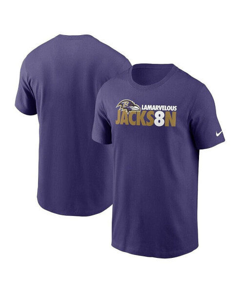 Men's Lamar Jackson Purple Baltimore Ravens Player Graphic T-shirt