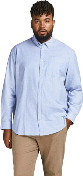 Pánská košile JJEOXFORD Slim Fit 12190444 Cashmere Blue