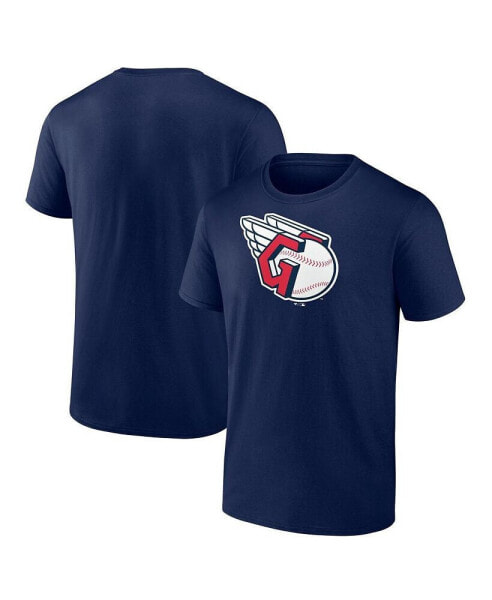 Men's Navy Cleveland Guardians Official Logo T-shirt