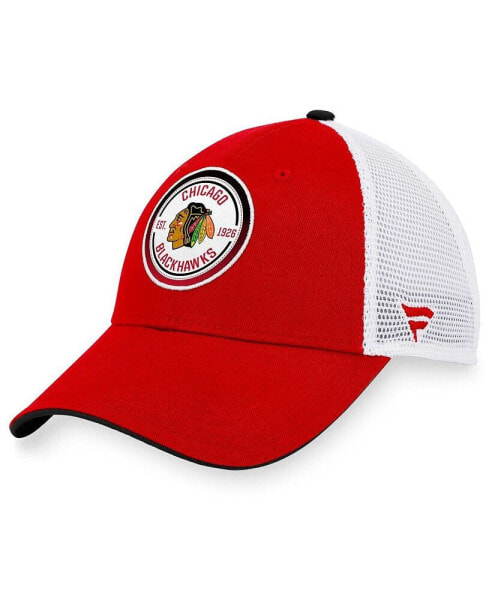 Бейсболка мужская Fanatics Chicago Blackhawks Iconic Gradient Trucker Snapback Hat, красно-белая