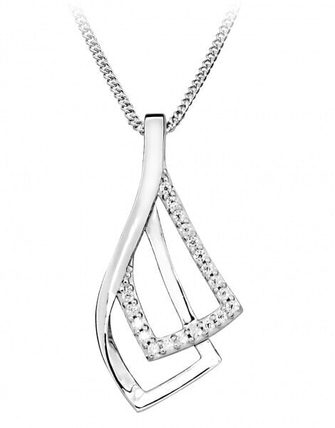 Elegant necklace with zircons SC371